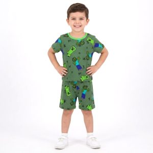 Minecraft Boys Shorts Set - Green