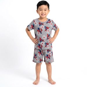 Spiderman Web Boys Shorts Set - Grey