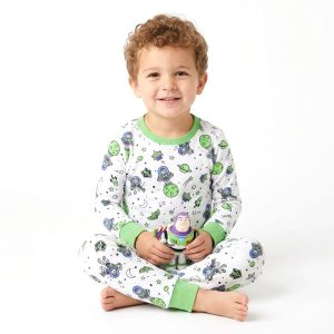 Toy Story Boys Cotton Full Sleeves Pajama Set MCHAKKY - White
