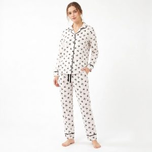 Mickey Ladies Pajama Set - White