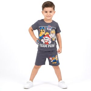 Team Paw Boys Shorts Set - Dark Grey