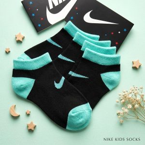 Kids Socks 3 Pcs Set - Black Sea Green