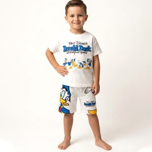 Donald Duck Boys Shorts Set - White