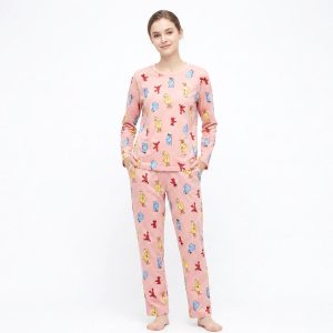 All Monster Ladies Pajama Set - Pink