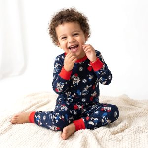 Bunny Playing Boys Full Sleeves Pajama Set MCHAKKY - Blue
