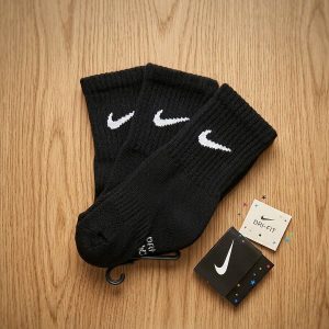 Kids Sock 3 Pcs Set Long Cut Socks - Black
