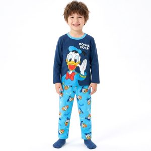 Donald Duck Boys Full Sleeves Pajama Set KHAFIF - Blue