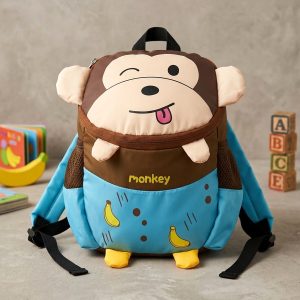 Monkey Kids Bag - Brown Blue