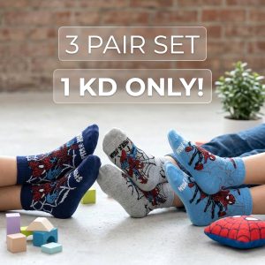 Spiderman Kids Socks 3 Pcs Set