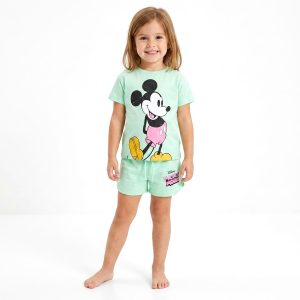 Mickey Mouse Girls Shorts Set - Sea Green