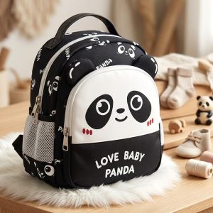 Baby Panda Kids Bag - Black White