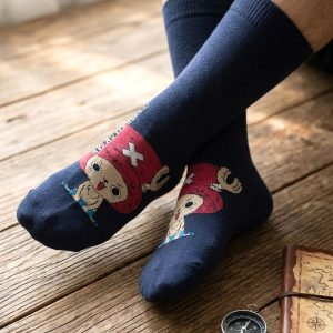 Monkey D Luffy Adult Long Socks 1 Pc Set - Navy