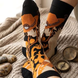 Cowboy Adult Long Socks 1 Pc Set - Black