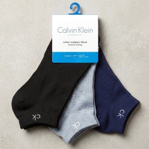 Adult Socks 3 Pcs Set Ankle Cut - Black Grey Blue
