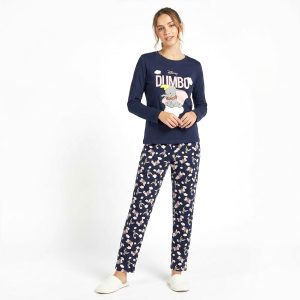 Dumbo Ladies Pajama Set - Navy