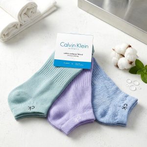 Adult Socks 3 Pcs Set Ankle Cut - Purple Blue Green