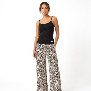 Plateau Sleeveless Ladies Pajama Set - Black