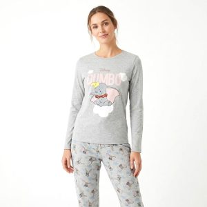 Dumbo Ladies Pajama Set - Grey