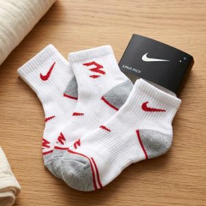 Kids Socks 3 Pcs Set - White Grey