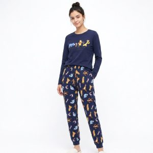 Winnie the Pooh Ladies Pajama Set - Navy