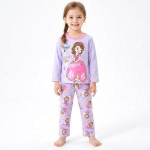 Secret Princess Girls Full Sleeves Pajama Set KHAFIF - Purple