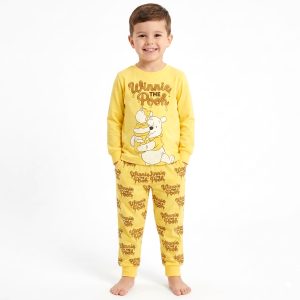 Winnie the Pooh Boys Full Sleeves Pajama Set PRIMARK - Yellow