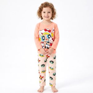 Powerpuff Girls Full Sleeves Pajama Set KHAFIF - Pink
