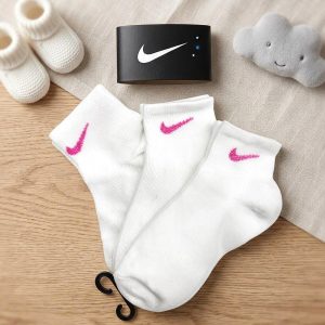 Kids Socks 3 Pcs Set - Pure White 4