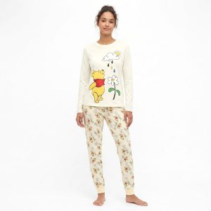 Winnie Rain Ladies Pajama Set - Cream
