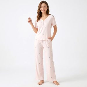 Love Cute Ladies Pajama Set - Pink