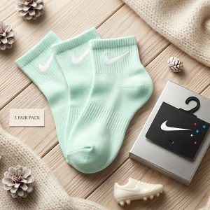 Kids Socks 3 Pcs Set - Sea Green