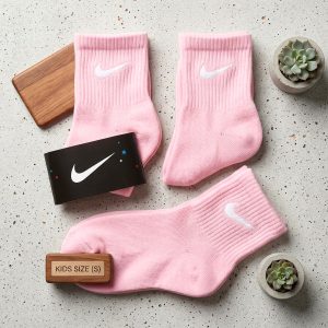 Kids Socks 3 Pcs Set - Light Pink