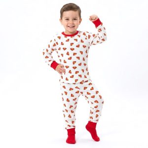 Superman Logo Boys Full Sleeves Pajama Set MCHAKKY - White