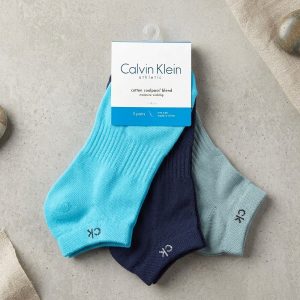 Adult Socks 3 Pcs Set Ankle Cut - Blue Shades
