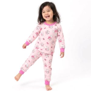 Marie Queen Girls Full Sleeves Pajama Set MCHAKKY - Pink