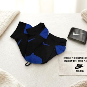 Kids Socks 3 Pcs Set - Black Navy