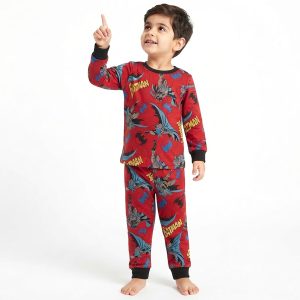 Batman Boys Full Sleeves Pajama Set MCHAKKY - Red