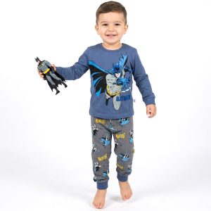 Batman Boys Full Sleeves Pajama Set KHAFIF - Blue Grey