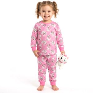 Marie Girls Full Sleeves Pajama Set MCHAKKY - Light Pink