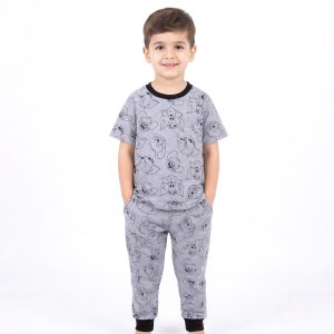 Tom & Jerry Boys Half Sleeves Pajama Set MCHAKKY - Grey