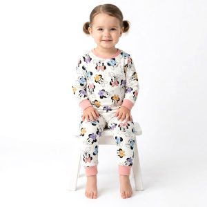Bows Minnie Girls Full Sleeves Pajama Set MCHAKKY - White