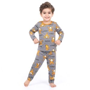 Garfield Boys Full Sleeves Pajama Set KHAFIF - Grey
