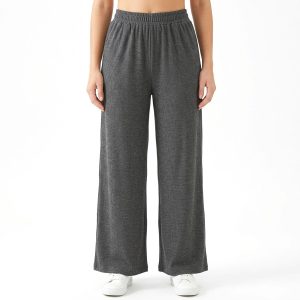 Plain Ladies Plazo Pant-602 - Black