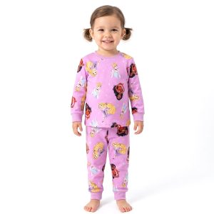 Princess Girls Full Sleeves Pajama Set MCHAKKY - Dark Pink
