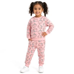 Kitty Face Girls Winter Training Suit - Pink