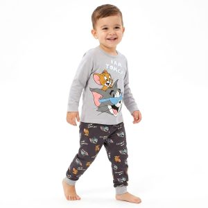 Tom Cat Boys Full Sleeves Pajama Set KHAFIF - Grey