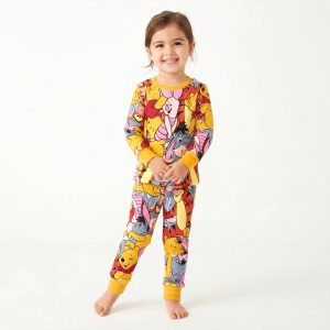 Winnie Girls Full Sleeves Pajama Set MCHAKKY - Multicolor