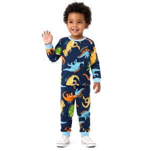 T-Rex Boys Full Sleeves Pajama Set KHAFIF - Navy