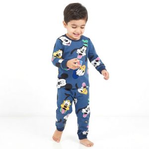 Mickey House Boys Full Sleeves Pajama Set KHAFIF - Blue