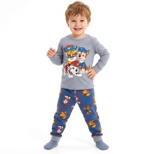 Paw Patrol Boys Full Sleeves Pajama Set KHAFIF - Blue Grey
